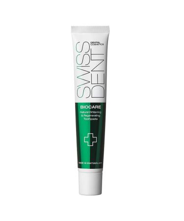 Swissdent Biocare toothpaste 50 ml naturally brightening whitening toothpaste strengthens the tooth surface & protects against sensitivity 50 g (1 Pack)