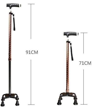 Crutches Telescopic Non-Slip Cane Old Four feet Aluminum Alloy Walking Stick Crutches Hello B - Buy Online on GoSupps.com