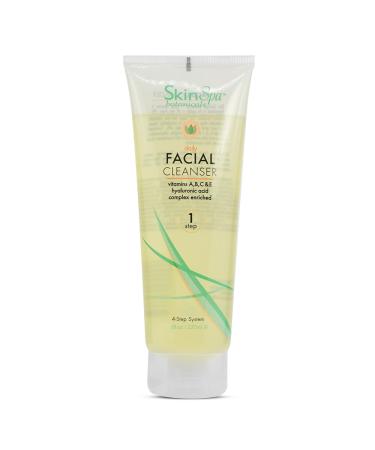 Skin Spa - Facial Cleanser for All Skin Types 8 Oz Daily Face Cleaner Deep Pore Cleansing Facewash - Removes Makeup Impurities and Dead Skin Cells Without Irritation