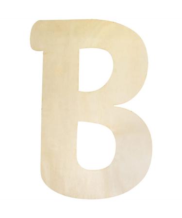Large Wooden Letters 30cm Wooden Letter for Crafts Children's Names Capital Alphabet 5mm Thick Unfinished MDF Wood Slices Nursery Wall Hanging Art Sign Board Painting Home Decor (B)