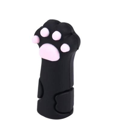 Black Nipper Protective Cover 1Pc Cat Paw Shape Silicone Nipper Cover Protective Sleeve Cuticle Nippers for Nail Cuticle Scissors Manicure Tools Tweezers Cap