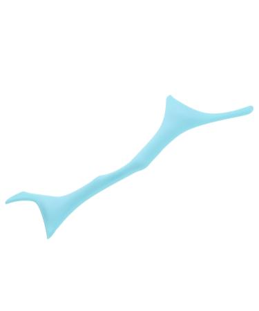 Housoutil Silicone Molds Brow Makeup Supplies Brow Guide Eyebrow Shaper Auxiliary Make up Miss 17.3x5.9cm Blue