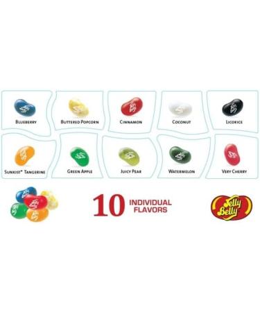 Jelly Belly 10-Flavor Gourmet Jelly Beans Christmas 120g Candy Box containing Butter Beans Coconut Jelly Cherry Candy & More Kosher Candy Gluten Free Stocking Stuffers for Teens Holidays - Buy Online on GoSupps.com