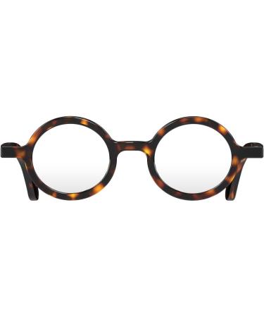 LONDON MOLE Round Reading Glasses 2.5x | Stylish Men's Women's Unisex Readers | Spring Hinges Gloss Brown Tortoiseshell - Buy Online on GoSupps.com