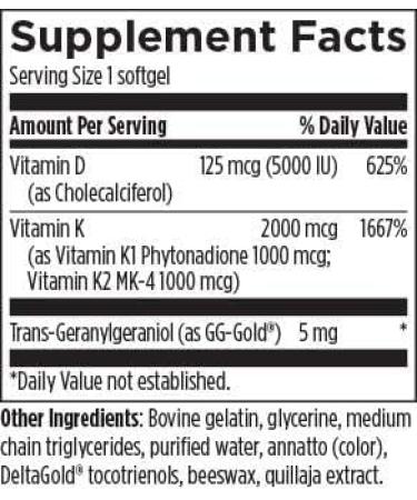 Reignite Wellness Vitamin D Plus with 5000 IU, K1 & K2 - Immune, Bone, and Heart Health Supplement (60 Softgels) - Buy Online on GoSupps.com