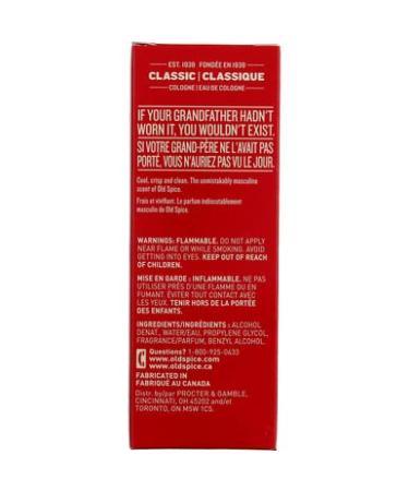Old Spice Classic Cologne Spray 4.25 oz (Pack of 12) Old Spice Classic 4.25 Fl Oz (Pack of 1) - Buy Online on GoSupps.com