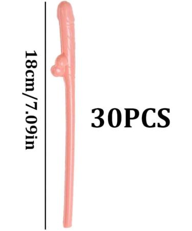 30Pcs Chick Party Straws PP Bachelorette Party Straws Funny Girls Night Out Accessories Straws Wild Party Bar Straws (Skin Color) Home Decor Accessory - Buy Online on GoSupps.com