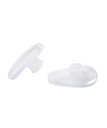 Oikabio Oval Soft Silicone Push Nose Pads on Glasses Holders (Clear 5 Pairs)