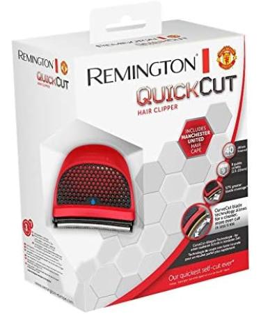 Remington Manchester United Quick Cut Hair Clippers with 9 Guide Combs for Trimming and Detailing with Barber Cape Black and Red - Buy Online on GoSupps.com