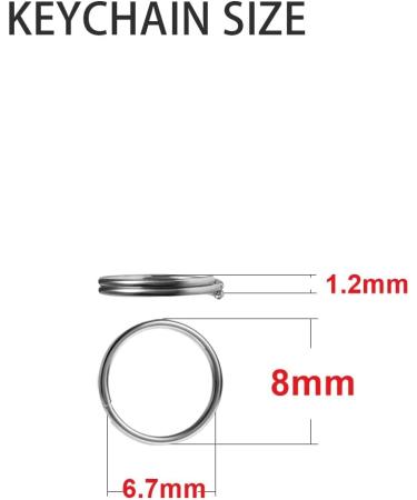 200pcs 8mm Double Loop Split Jump Rings for DIY Crafts - Silver Key Ring Connectors - Buy Online on GoSupps.com