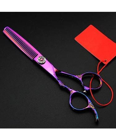 Hair Cutting Scissors 6 Inch Professional Japan 440c Left Handed Purple Rose Hair Scissors Haircut Thinning Barber Cutting Shears Hairdresser Scissors Set - Buy Online on GoSupps.com