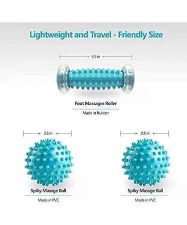 MoMoee Foot Massage Roller and Spiky Ball Therapy Set for Plantar Fasciitis Pain Relief and Muscle Recovery (Green) - Buy Online on GoSupps.com