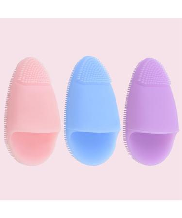Soft Silicone Facial Cleanser Manual Brush Exfoliator Face Scrubber Brush - Buy Online on GoSupps.com