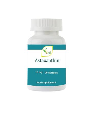 Ved Astaxanthin Capsules | Support Healthy Immune System | Support Joint and Tendon Health | 15mg 90 Capsules Free Radical Eliminating Antioxidant