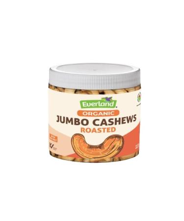 Everland Organic Jumbo Cashews Roasted with Sea Salt - Premium Quality Crunchy & Delicious.
