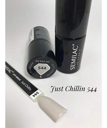 SEMILAC Gel Nail Polish - Colour 544 Just Chillin | UV LED Lamp Soak Off | Long lasting and easy to apply gel nails | nail gel for home and professional use Grey - Buy Online on GoSupps.com
