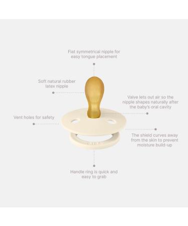BIBS Colour Simmetrical Schnuller 2 Pack - BPA-Free Silicone Dummy for Ages 6-18 Months - Made in Denmark - Iceland Sea / Forest Lake - Buy Online on GoSupps.com