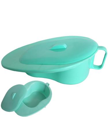 Bedpan Seat Urinal for Bedbound Men and Women Fracture Bed Pan with Lid and Holder Elderly Bedridden Nursing Toilet Urinals