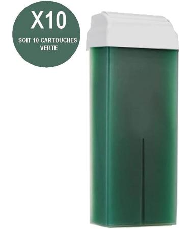 Purewax | 10 Cartridges of GREEN TEA TREE hair removal wax | hair removal with strip | Roll on 100ml | professional | legs | ais - Buy Online on GoSupps.com