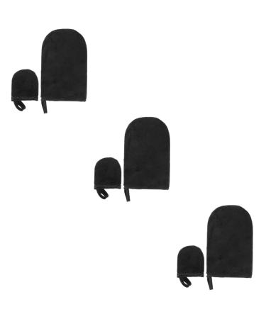 Angoily 3 Sets Tanning Gloves Hand Protectors Manicure Gloves Manicure Hand Covers Uv Hand Gloves Tanning Lotion Applicator Nail Art Accessory Face Lotion Gel Soft Nail Polish Flocking