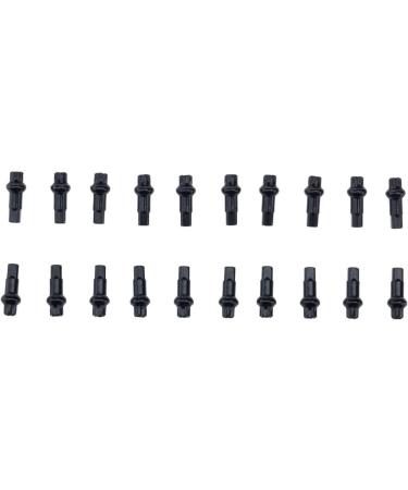 DT Swiss Squorx Pro Head Aluminum Nipples: 1.8 x 15mm, Black, Box of 20