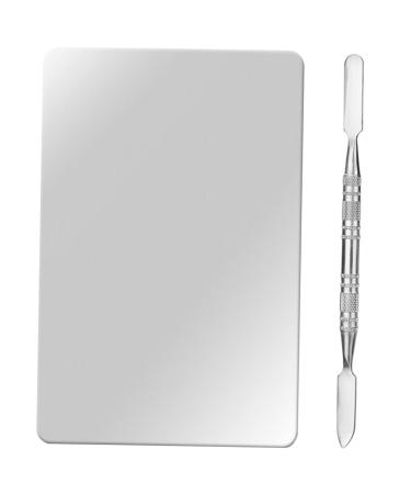 Palette de Maquillage Professionnelle Acier Inoxydable avec Spatule pour M lange Fond de Teint Pigments et Gloss Accessoire Cosm tique pour Cr ation Personnalis e