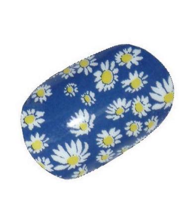 Chix Nails Nail Wraps Blue Yellow White Daisy Flowers Fingers Toes Vinyl Foils Beauty