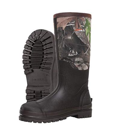 HISEA Men's Work Boots Neoprene Rubber Rain Boots Insulated Outsole 11 Camo