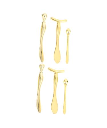 FOMIYES 6 Pi ces de cr me pour les yeux cuill re cr me pour les yeux rouleau de massage facial applicateur de maquillage fourniture de maquillage spatule cr me visage Portable