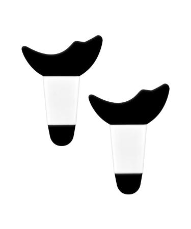 SAVITA 2pcs Eye Makeup Guard Tool Silicone Eyelash Guide Shield Mascara Makeup Tool Reusable Eyelash Makeup Tools for Women Girl (black)