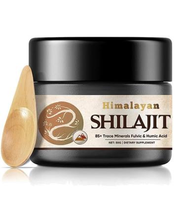 Shilajit-Resin-Pure-Organic-Himalayan Shilajit Organic with 85+ Trace Minerals & Fulvic Acid Potency Natural 50g