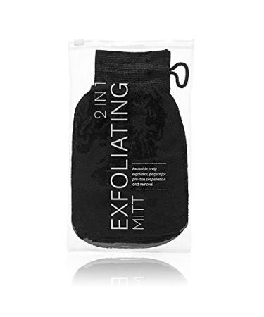 2-in-1 Exfoliating Mitt Black