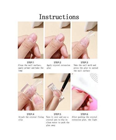 Yicare 10 PCS Crystal Nail Fastening Clips - Transparent Gel Nail Tools for Quick Nail Art Construction - Buy Online on GoSupps.com