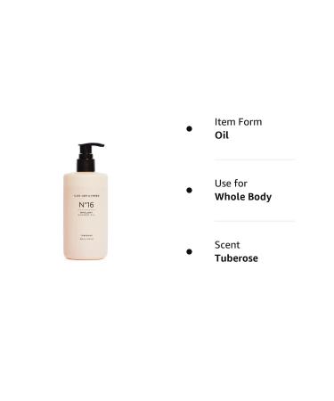 Lux Unfiltered N 16 Opulent Shower Oil in Tuberose - Hydrating Full Body Cleanser - Gluten Free, Cruelty Free, Vegan - For Men & Women - Buy Online on GoSupps.com