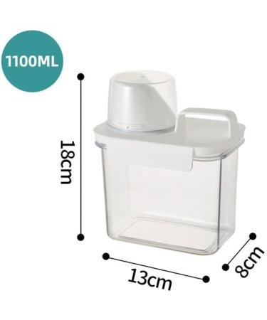 URPIZY Airtight Laundry Detergent Dispenser with Measuring Cup Washing Powder Container Storage Bucket Laundry Detergent Box for Soft Washer(1100ML) - Buy Online on GoSupps.com