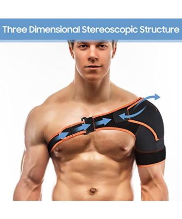 Adjustable Shoulder Brace Support for Rotator Cuff Compression - Ideal for Fitness & Training Exercises - Shoulder Brace 02 - Buy Online on GoSupps.com