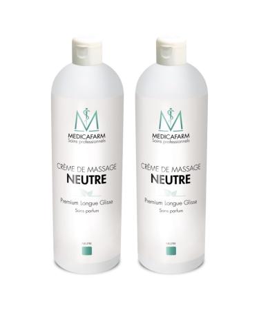 2 x Neutral Premium Long Glide Massage Cream - 1L