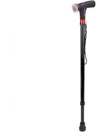 Creator Cane lamp Telescopic Anti-Skid Intelligent Electronic Crutch Crutch with Plastic Crumpled Crutch Elderly Person Multifunction Walking stickwalker Aluminum Alloy T-Handle HGCHH Smooth Sailing