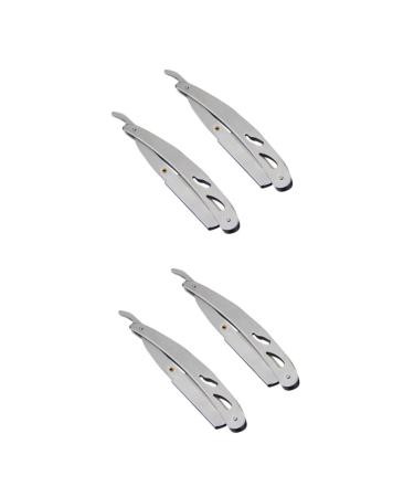 Cabilock 4 pieces holder for razor plane Father's day gifts razor blade holder vintage razor for men razor holder made of stainless steel vintage razor hairy knife