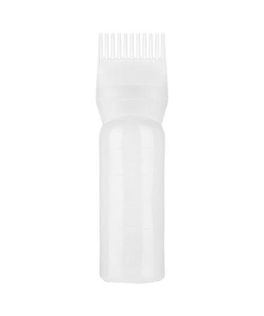Hair Dye Brush Bottle Hair Oil Applicator Bottle Hair Dye Brush Bottle Root Comb Hair Colouring Dye Applicator Hair Care Tools with Round Handles Hair Dye and Scalp Applicator Tool White3