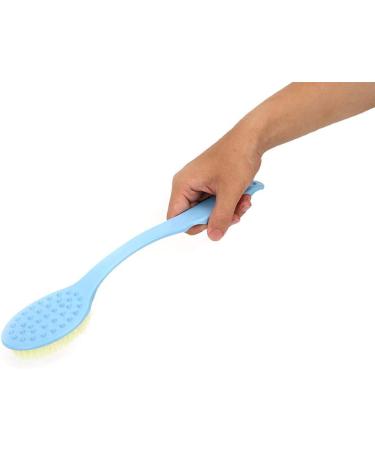 MAGT Back Brush - Anti-Slip Long Handle Bath Brush for Shower & Back Cleaning | Blue Plastic Scrubber - Ideal for All Skin Types - Buy Online on GoSupps.com