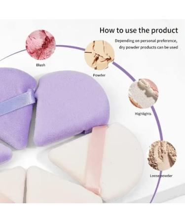 12 Pieces Triangle Powder Puff Set - Soft Makeup Sponge for Face & Body | Perfect for Loose & Setting Powder | Ideal Cosmetic Foundation for Women - Buy Online on GoSupps.com