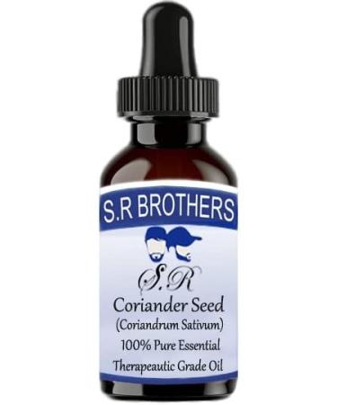 S.R.Brothers 100% Pure Coriander Seed Essential Oil 50ml - Therapeutic Quality (Coriandrum Sativum) | International Shipping Available - Buy Online on GoSupps.com
