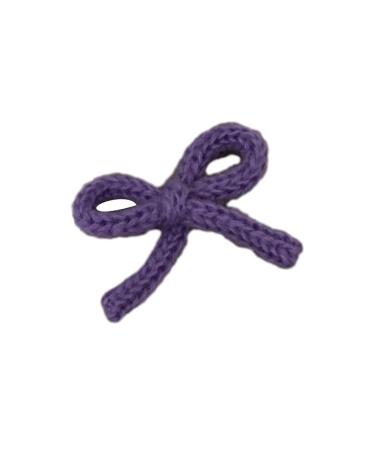 xbiez Crochet Yarn Bowknot Barrette French Style Hairpin Girls Hair Clip Side Pin Clip Female Braid Clip Hair Shape Decoration Purple