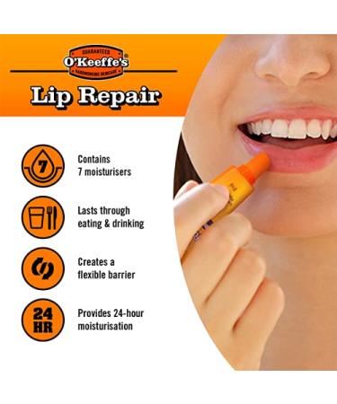 OKeeffe's Lip Repair Tube Unscented 8 ml - Soothing & Healing Lip Care | Shop Internationally - Buy Online on GoSupps.com