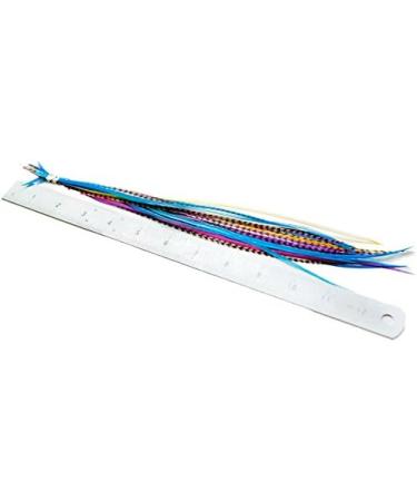 20 XXL Long 11-13 Inch Real Feather Hair Extensions with Rings & Loop (Brights) | Shop Now - Buy Online on GoSupps.com