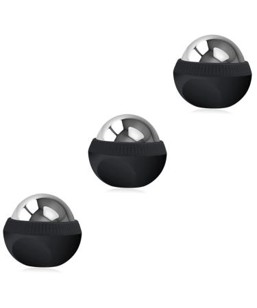 Tovinanna 3 pieces stainless steel massage ball Manual massage practical massage ball body massage gauge muscle reduction massager portable massage ball household roller foot fitness