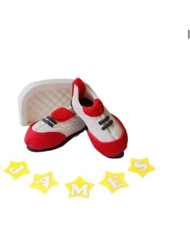 jncakes Red Football boots Cake Topper Party Decoration Personalised Custom Name Fabulous Edible Icing Great for Kids Boy Girl 10 Year Old Easy To Use Icing Professional - Buy Online on GoSupps.com