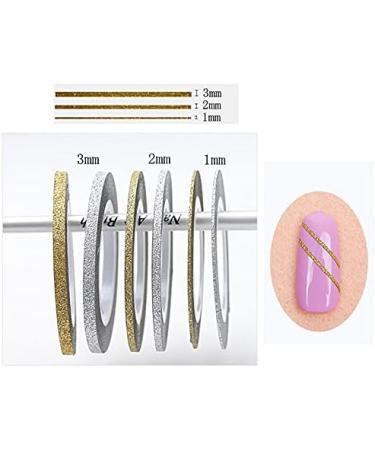 14 Rolls Glitter Nail Art Striping Tape Lines Width 1/2/3mm-Striping Tape for Nail Art-Nail Striping Tape Foil-Nail Striping Tape Thick-Nail Striping Tape with Dispenser-Self-Adhesive DIY Nail Art Tape Width: 1mm - Buy Online on GoSupps.com