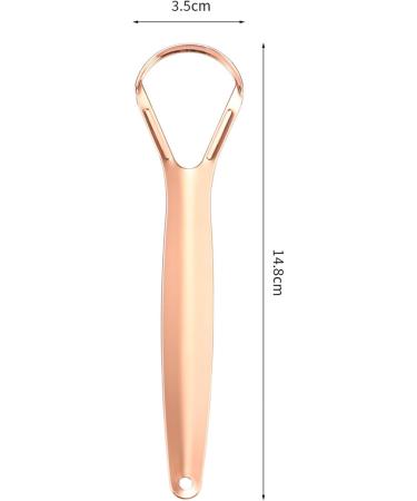 Monnadu Stainless Steel Tongue Scraper - Professional Tongue Cleaner for Fresher Breath | Rose Gold Metal Tongue Scraps to Reduce Bad Breath | Perfect for Adults - Buy Online on GoSupps.com